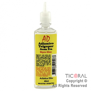 ADHESIVO AD 01 TELGOPOR-GOMA EVA 40ML X 1